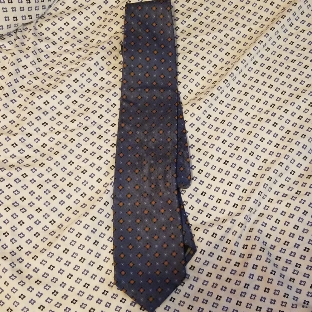 Blue and Orange Nordstrom Robert Talbot Tie